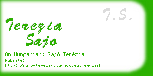terezia sajo business card