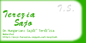 terezia sajo business card